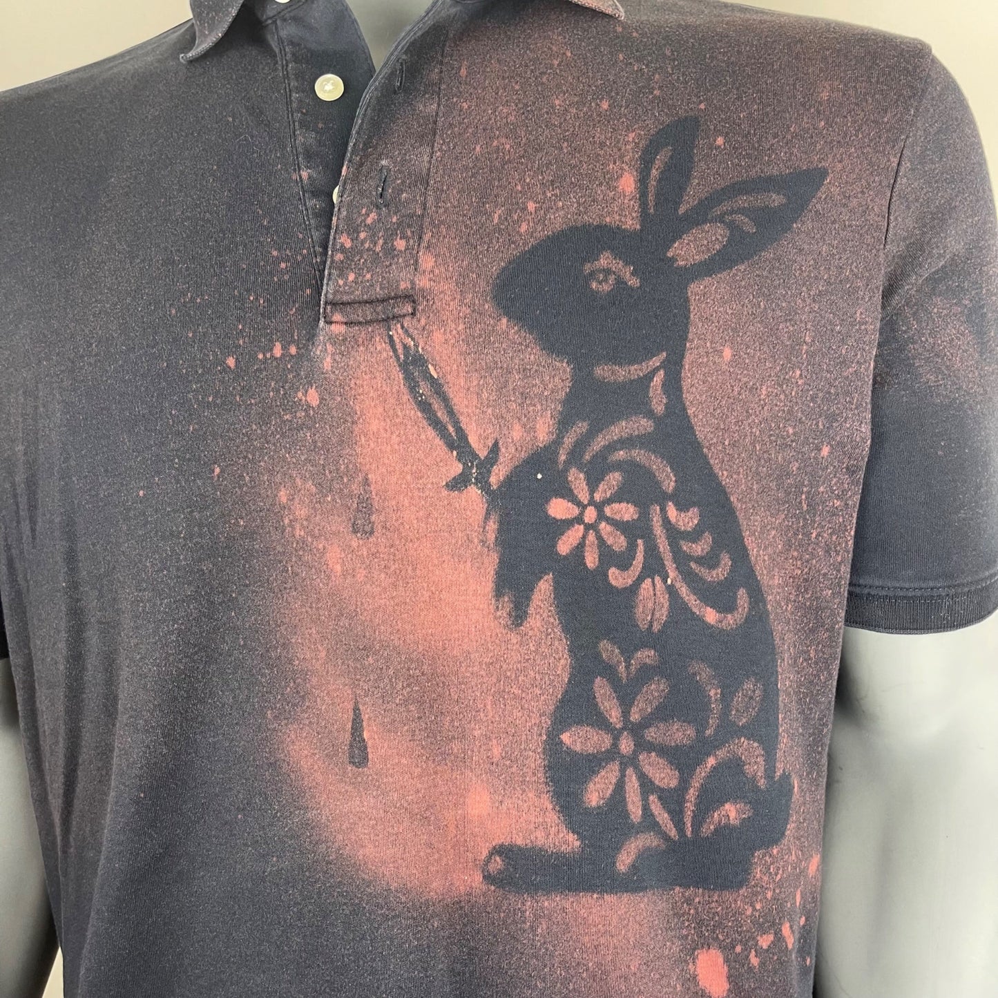 Murder Bunny Men's Polo Size Large