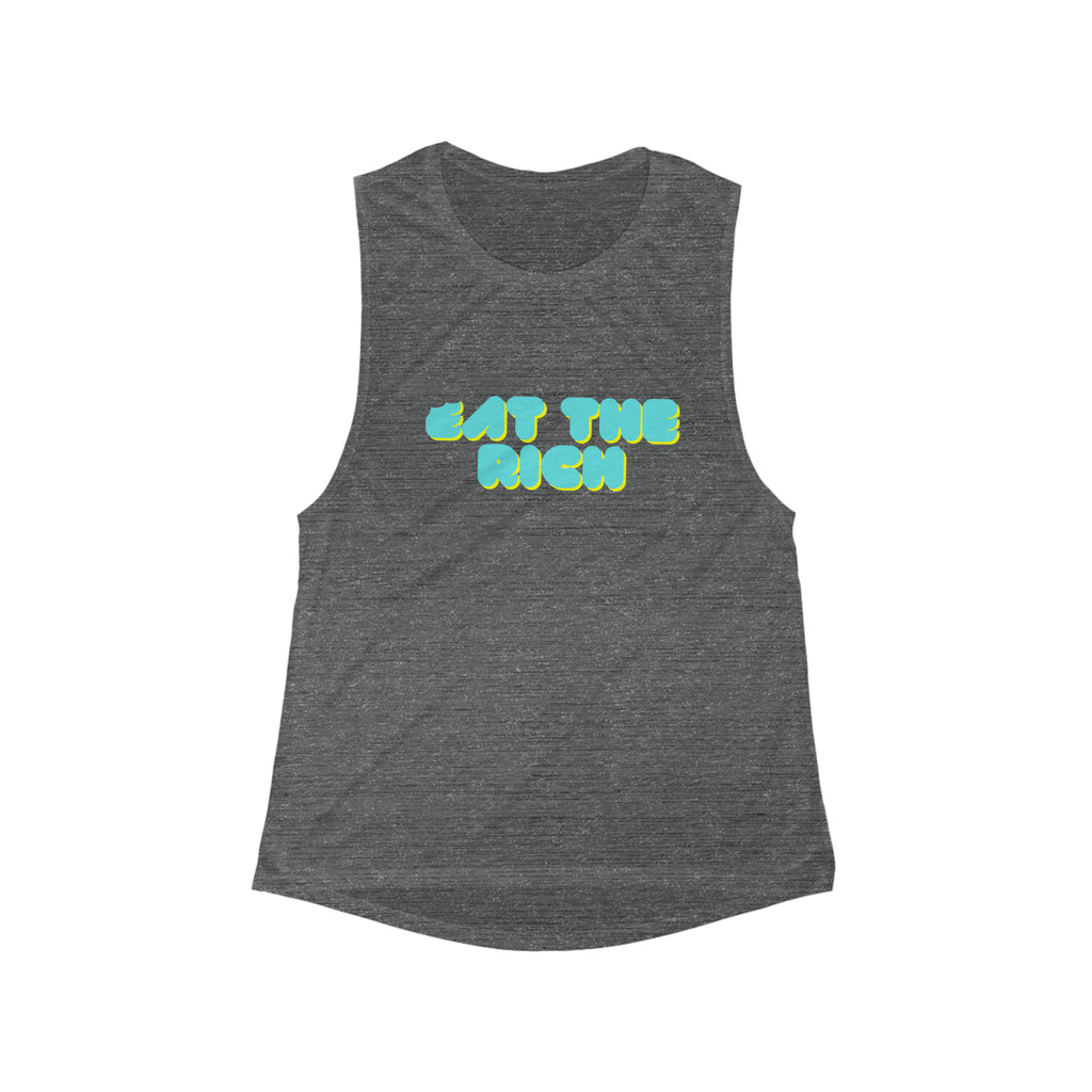 Eat the Rich Flowy Scoop Muscle Tank
