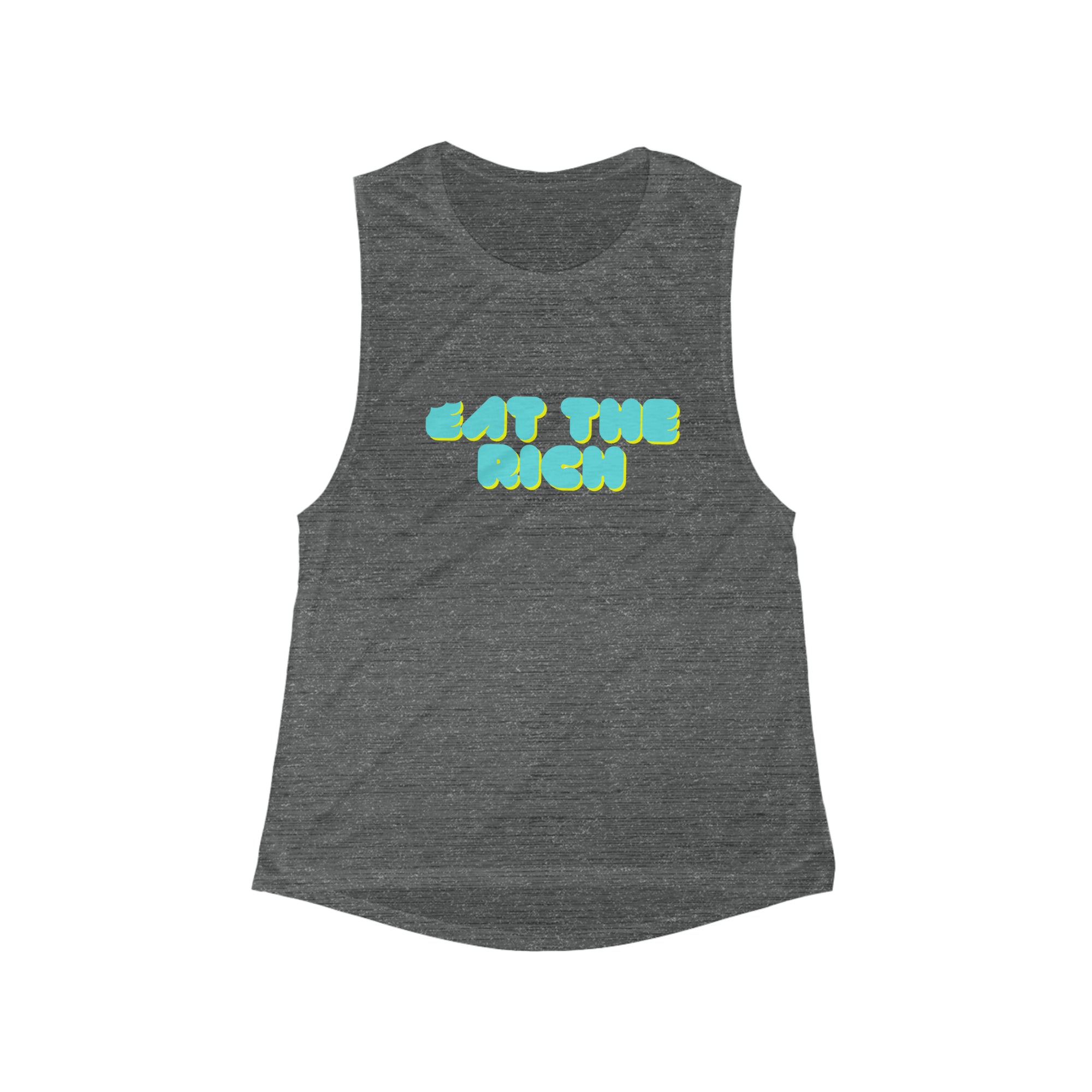 Eat the Rich Flowy Scoop Muscle Tank
