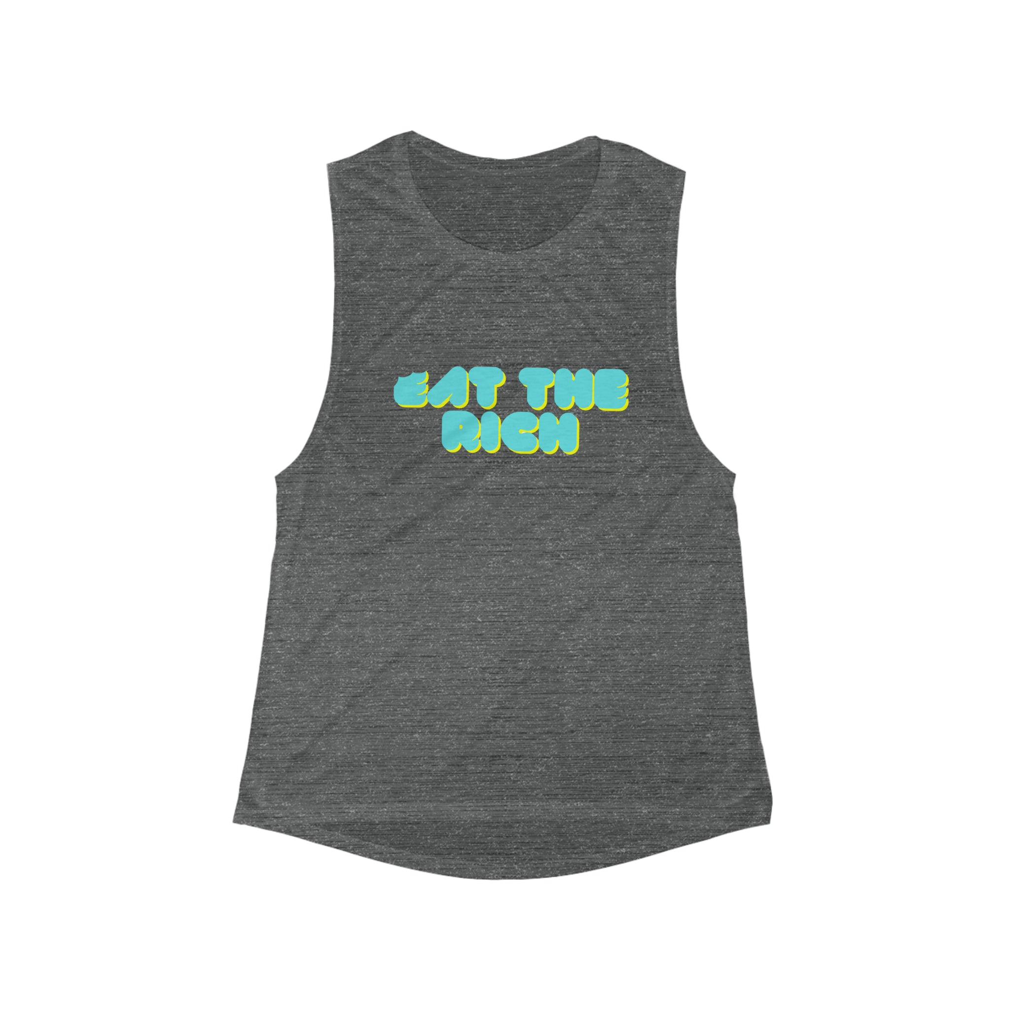 Eat the Rich Flowy Scoop Muscle Tank