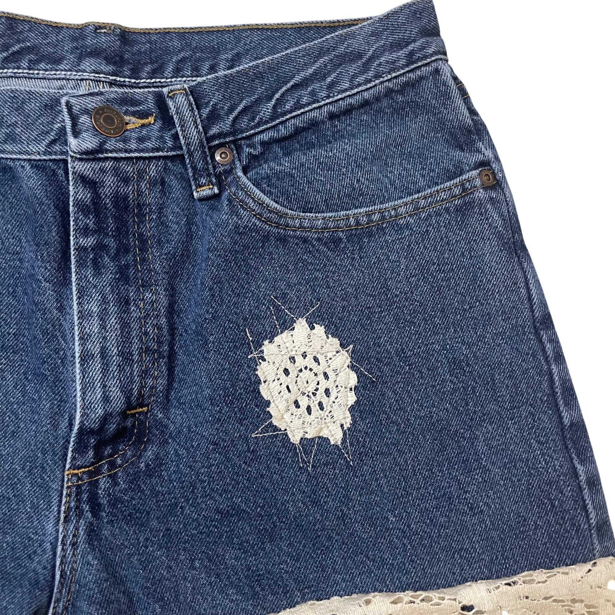 Vintage Jeans and Lace Shorts Waist 32