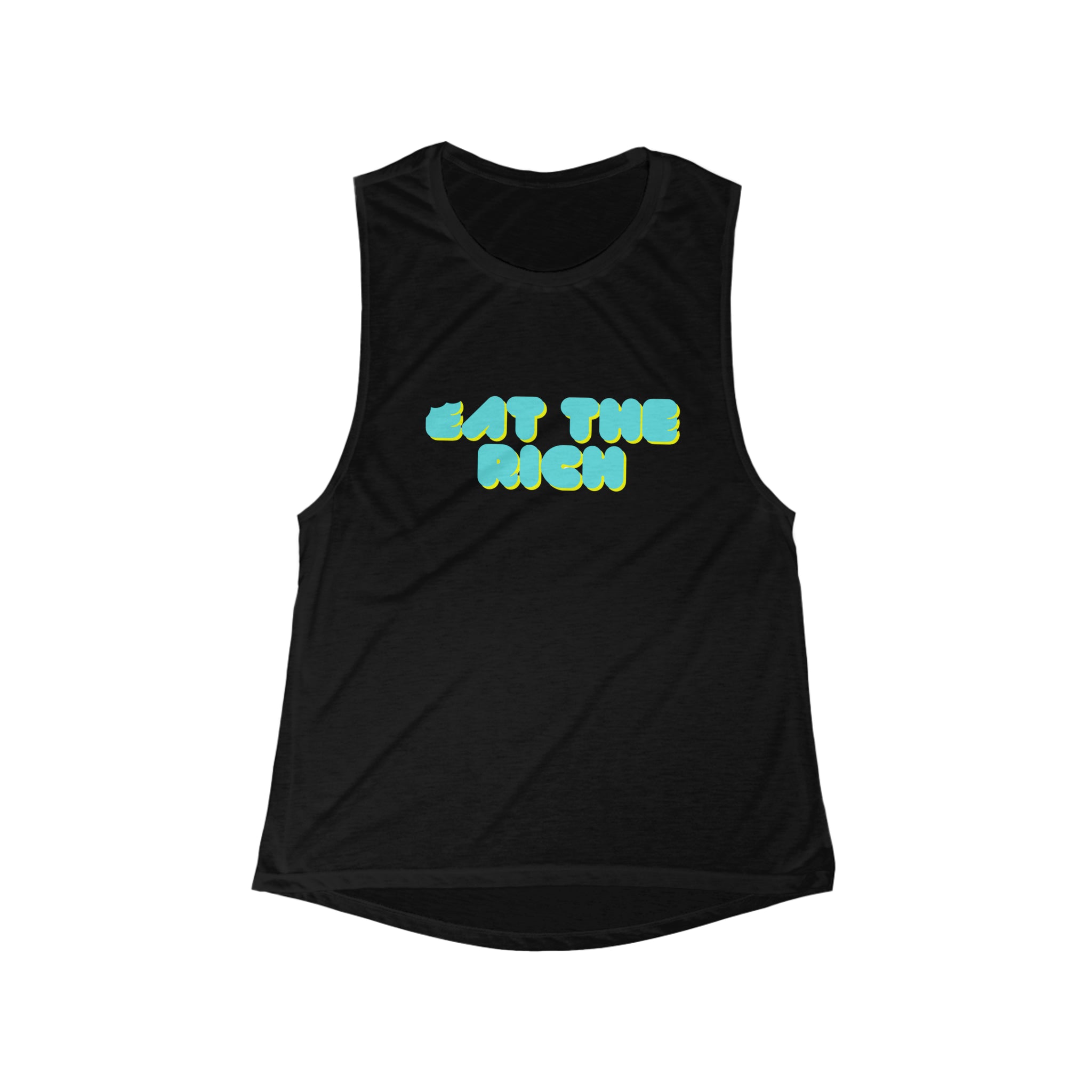 Eat the Rich Flowy Scoop Muscle Tank