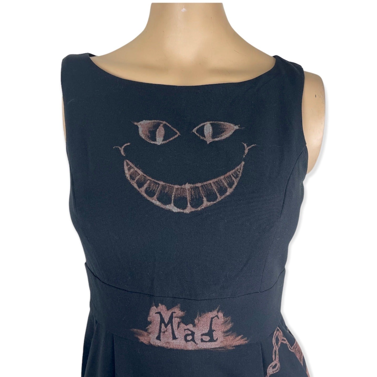 Forever 21 Refashioned Bleach Painted Alice In Wonderland Dress Jr. Small