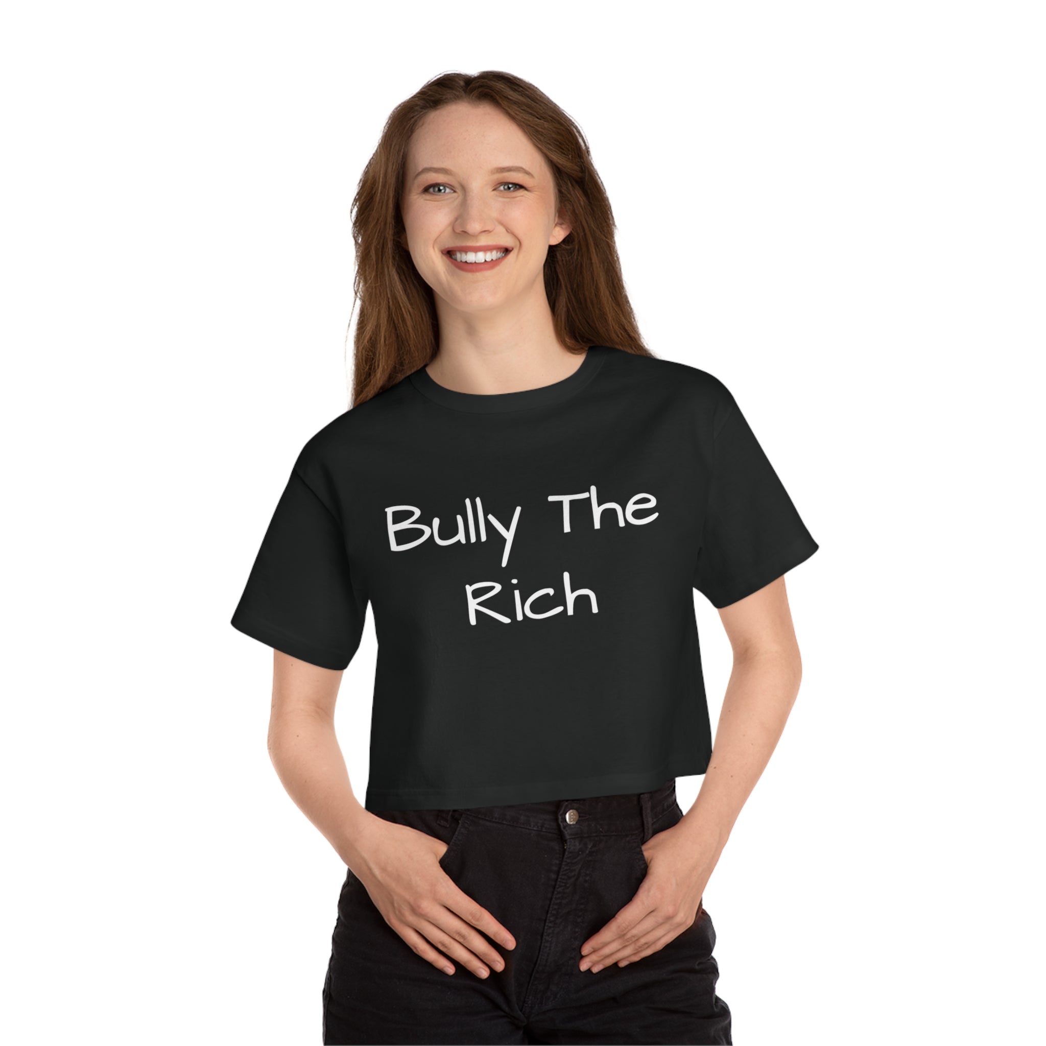 Bully the Rich Dark Cropped T-Shirt
