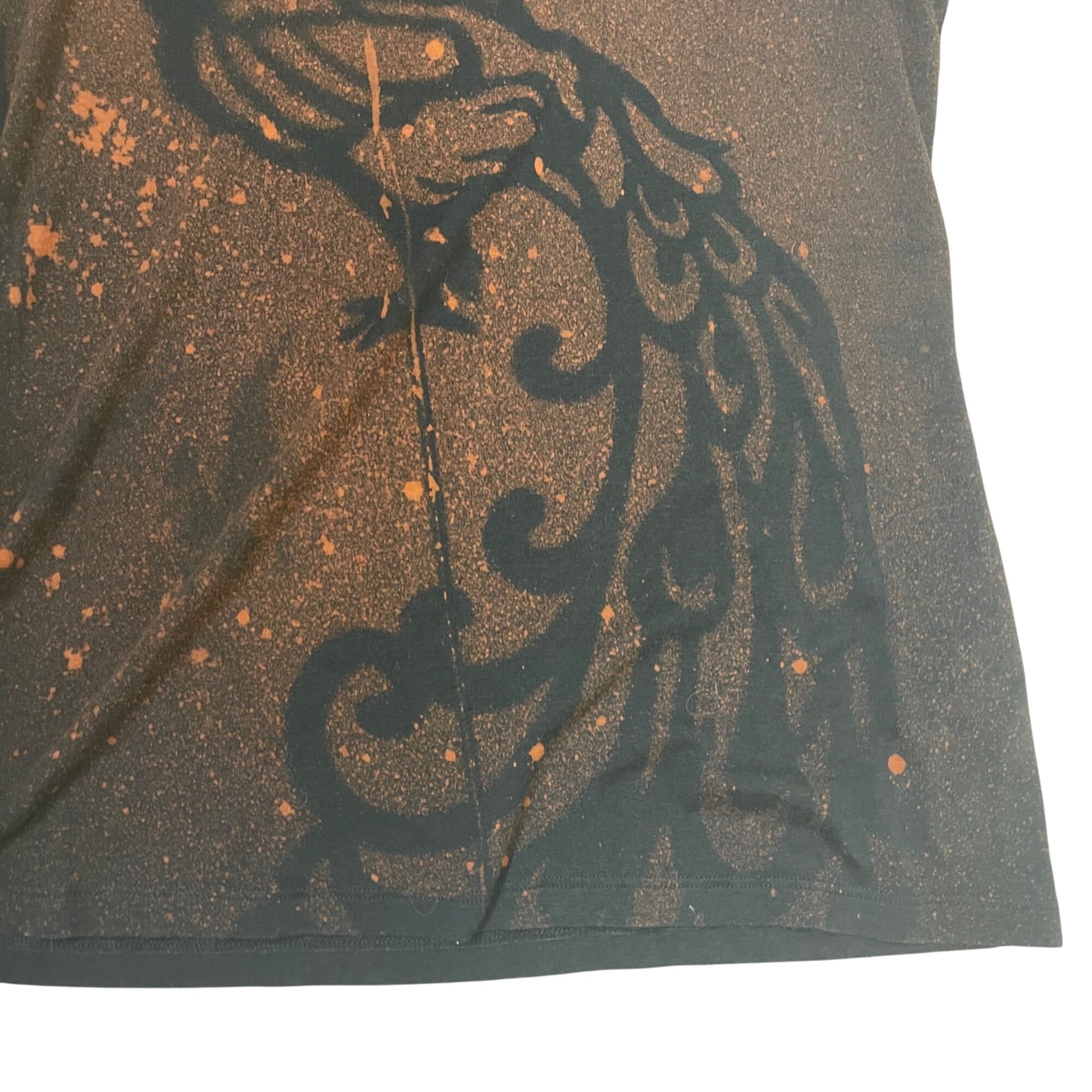Handmade Bleach Painted Peacock Tank Top Women's Large