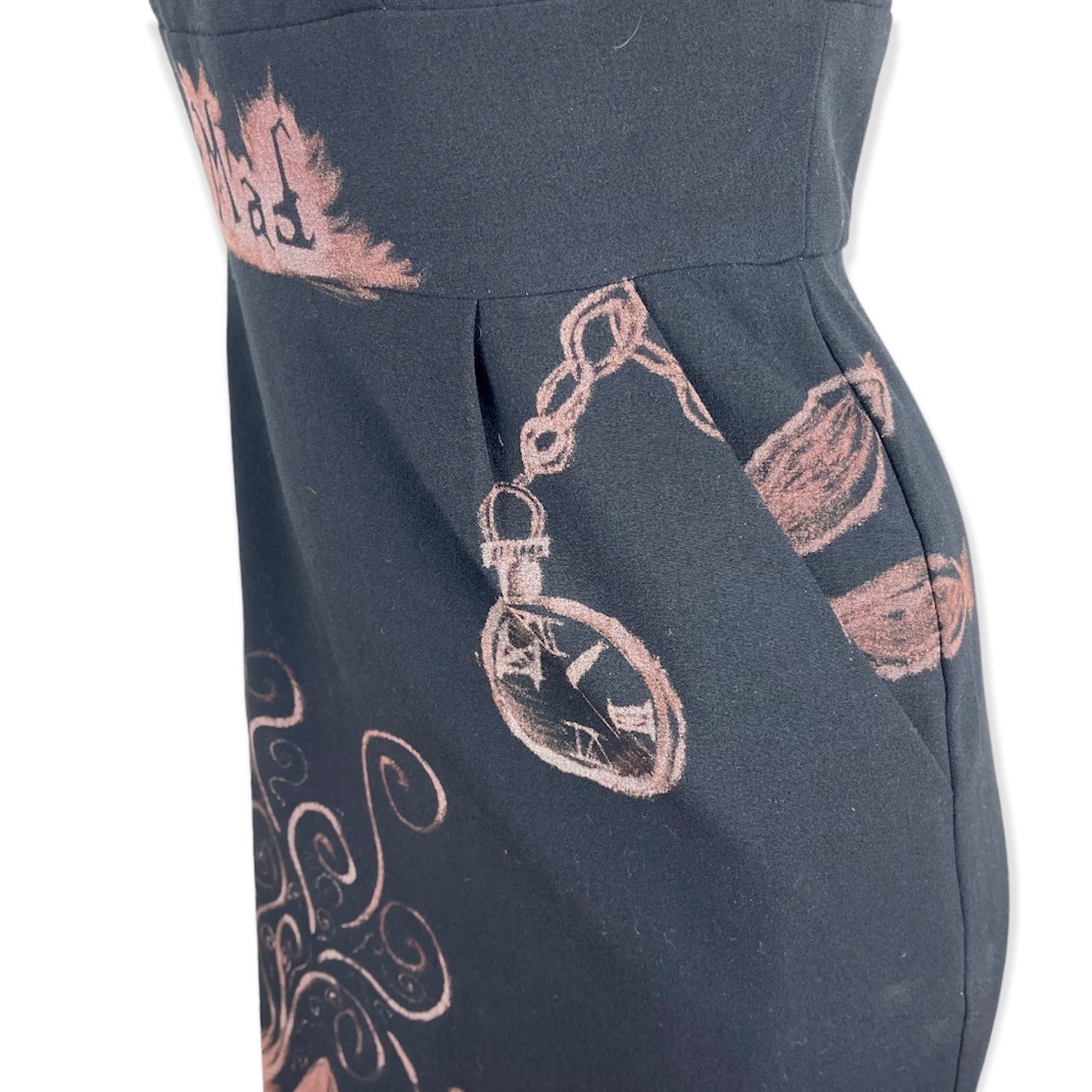 Forever 21 Refashioned Bleach Painted Alice In Wonderland Dress Jr. Small