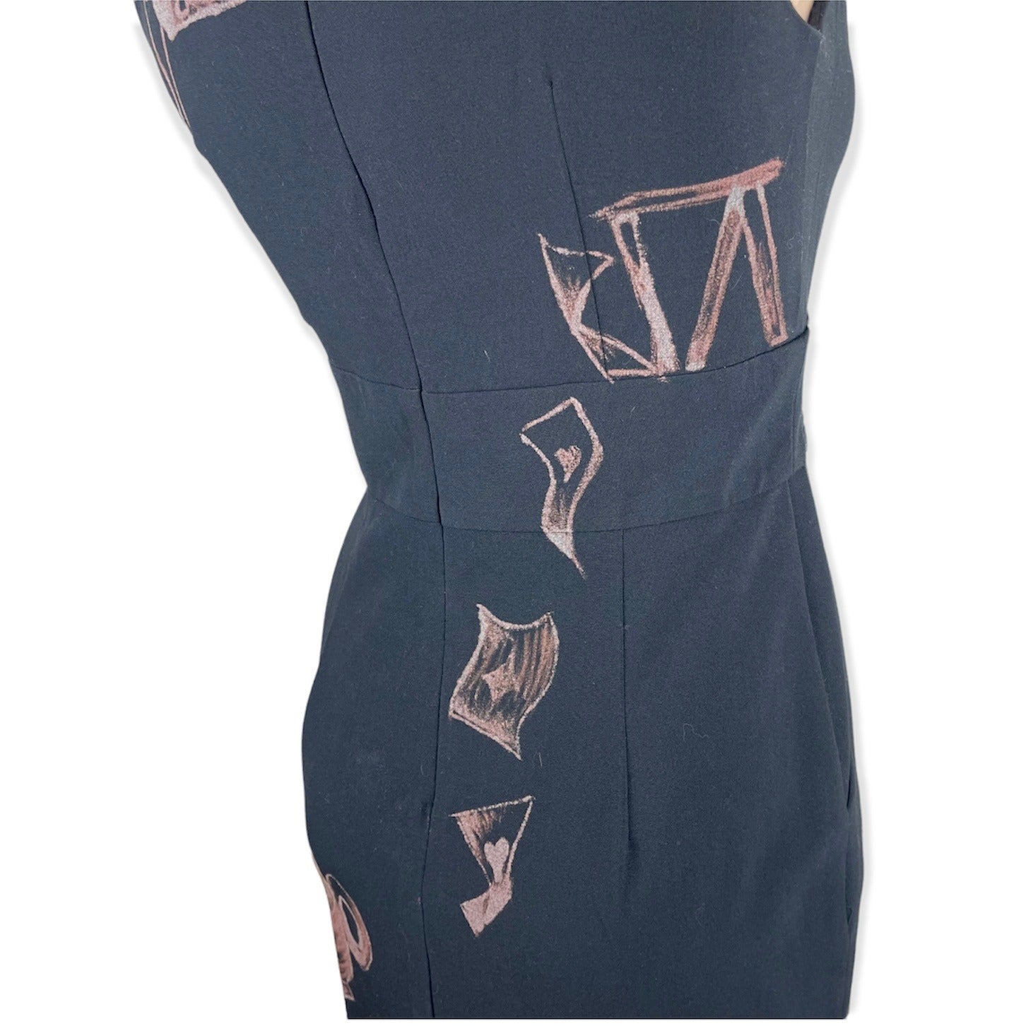 Forever 21 Refashioned Bleach Painted Alice In Wonderland Dress Jr. Small